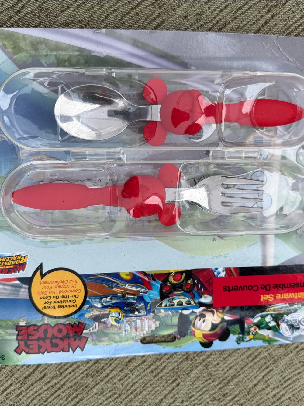 Disney Mickey Mouse Red Kids Spoon and Fork Set